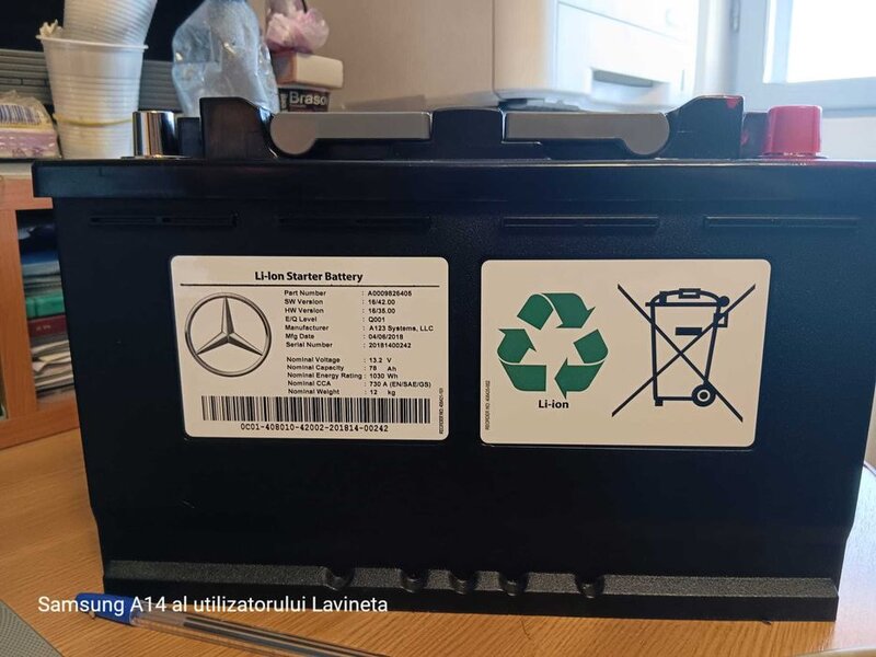 Baterie auto Li-on Starter Mercedes